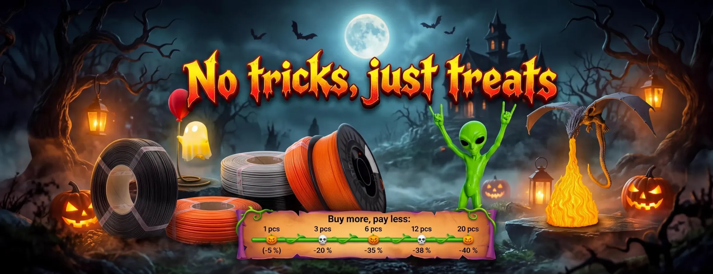 Spooky Good Deals on Filaments!